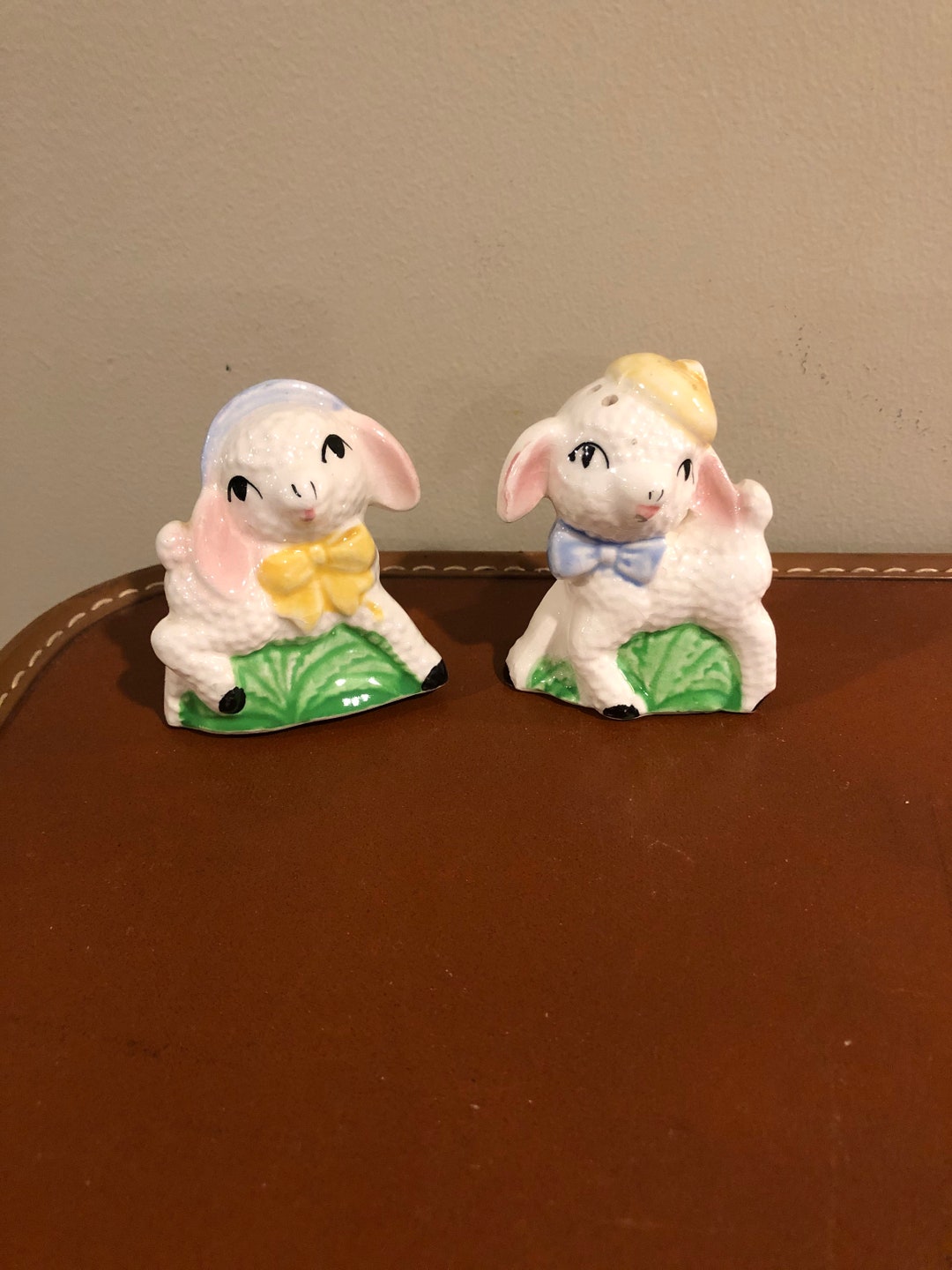 Vintage Lamb Salt and Pepper Shakers Etsy