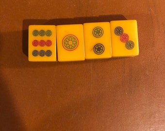 Vintage Bakelite mahjong game pieces