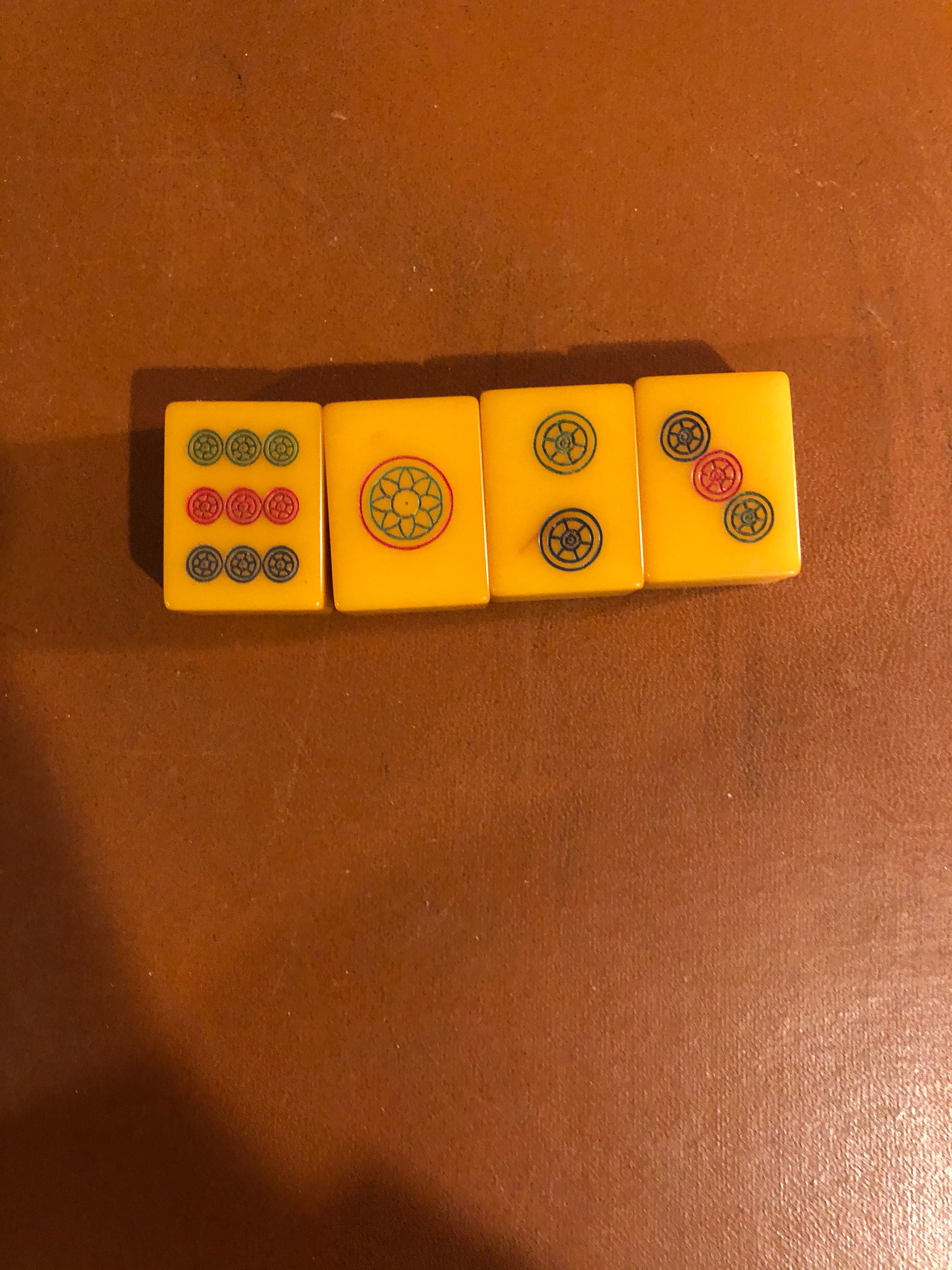 Ancien Jeu De Mah-Jongg En Bakélite Caramel - Boîte étain - 163 Tuiles - 1920-30