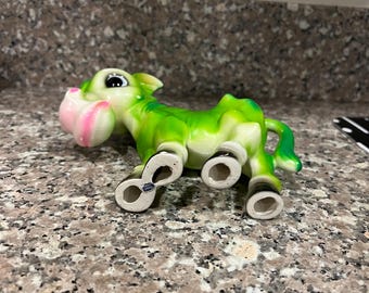 ヴィンテージの大きな緑のロバの置物 - Etsy 日本