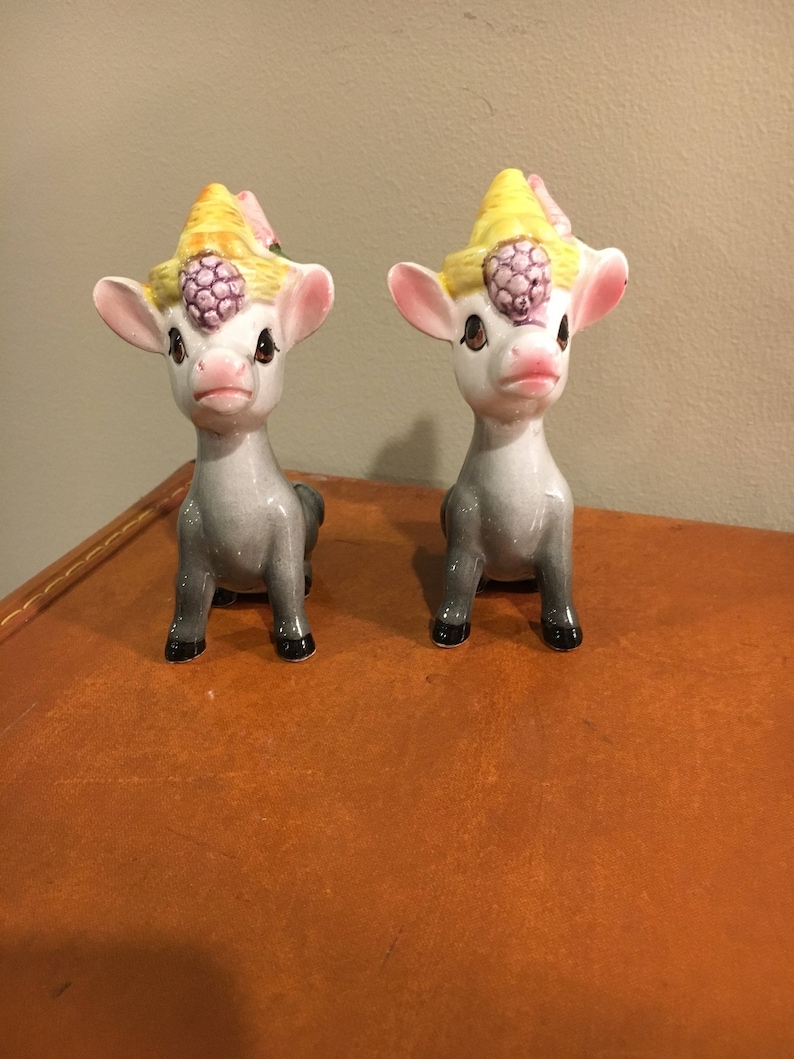 Vintage Donkey Salt and Pepper Shakers Etsy Norway