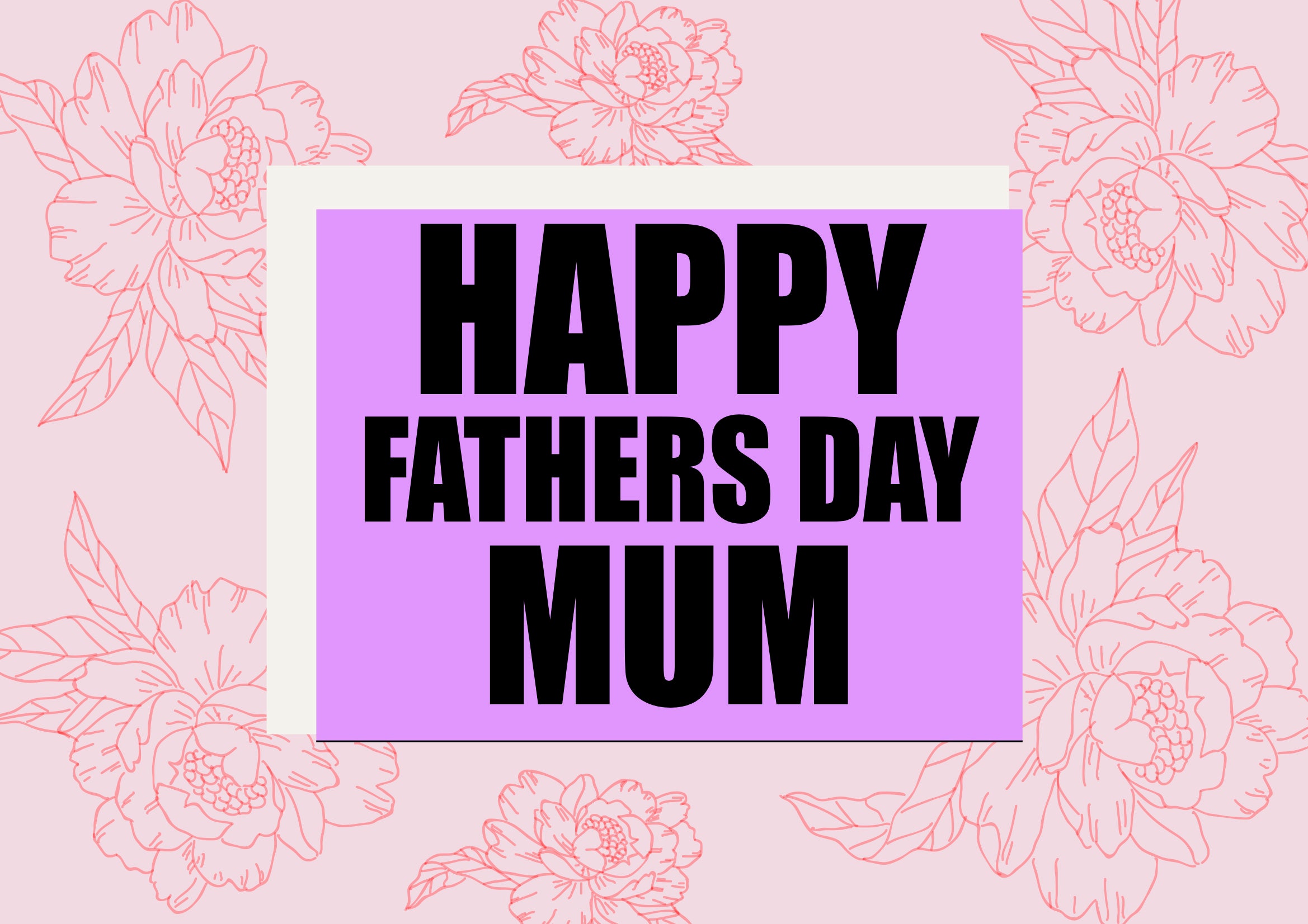 Mothers Fathers Day Card Happy Fathers Day Mum Funny Happy Etsy