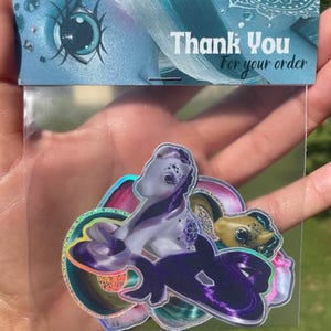 My Little Pony Sticker Pack of 3 Holographic and Pixie Dust Stickers