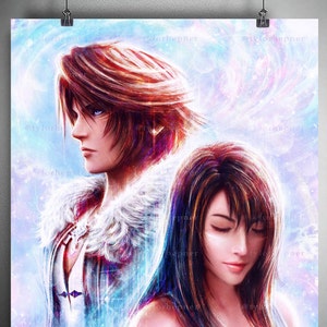 Squall and Rinoa Final Fantasy VIII - Limited Edition Fine Art Print -FF8 Poster-