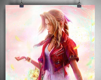 Aerith Final Fantasy VII Remake - Limited Edition Fine Art Print -FF7 Poster