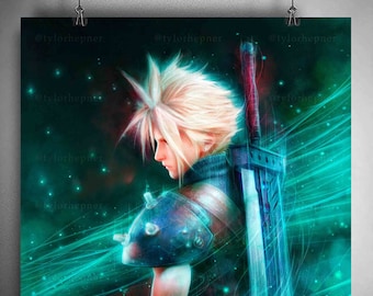 Cloud Final Fantasy VII Remake - Limited Edition Fine Art Print -FF7 Poster