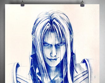 FF7 セフィロス　ポスター　アドベントチルドレン　ファイナルファンタジー Yahoo!オークション - ファイナルファンタジー アドベント