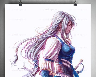 Final Fantasy XVI Jill- Limited Edition Fine Art Sketch Print -FFXVI Poster -FF16