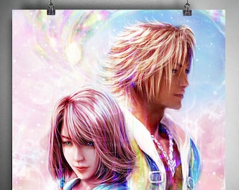 Tidus and Yuna Final Fantasy X- Limited Edition Fine Art Print -FFX Poster