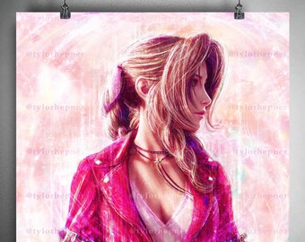 Aerith Final Fantasy VII - Limited Edition Fine Art Print - FF7-poster - FFVII Rebirth
