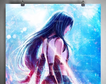 Tifa Final Fantasy VII Rebirth-Limitierte Kunst Skizze Druck-FF7 Poster-FFVII Rebirth