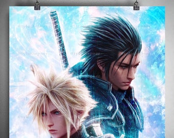 Cloud and Zack Final Fantasy VII - Limited Edition Fine Art Print -FF7 Poster -FFVII Rebirth