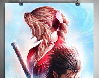 Zack and Aerith Final Fantasy VII Remake - Limited Edition Fine Art Print -FF7 Poster-