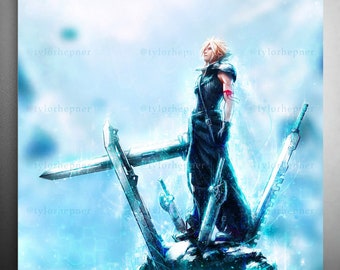 Advent Children Cloud Final Fantasy VII - Limited Edition Fine Art Print -FF7 Poster