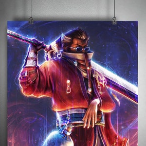 Auron Final Fantasy X- Limited Edition Fine Art Print -FFX Poster