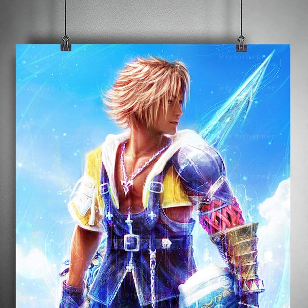 Tidus Final Fantasy X- Limited Edition Fine Art Print -FFX Poster