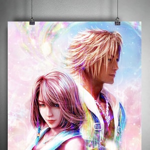 Tidus and Yuna Final Fantasy X- Limited Edition Fine Art Print -FFX Poster