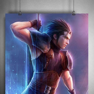 Zack Final Fantasy VII Remake - Limited Edition Fine Art Print -FF7 Poster- Crisis Core Reunion