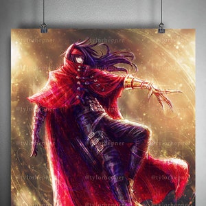 Vincent Valentine Final Fantasy VII - Limited Edition Fine Art Print -FF7 Poster -FFVII Rebirth