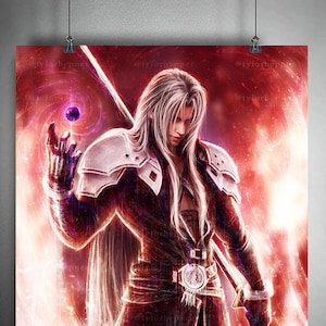 Sephiroth Final Fantasy VII Remake- Limited Edition Fine Art Print- FF7 Poster