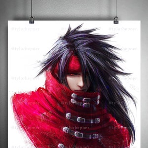 Vincent Valentine Study Final Fantasy VII - Limited Edition Fine Art Print -FF7 Poster -FFVII Rebirth