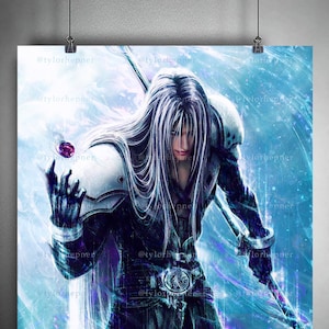 Sephiroth Final Fantasy VII Rebirth- Limited Edition Fine Art Sketch Print -FF7 Poster -FFVII Rebirth