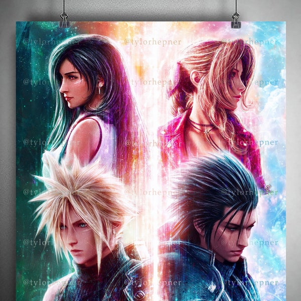 Final Fantasy VII Rebirth - Impresión de bellas artes de edición limitada -Cartel FF7- Renacimiento FF7