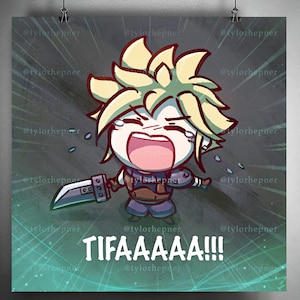 TIFAAA!!! Cloud Final Fantasy VII - Limited Edition Fine Art Print -FF7 Poster