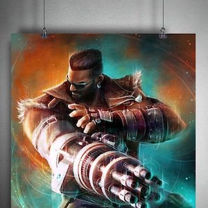 Barret Final Fantasy VII Remake - Limited Edition Fine Art Print