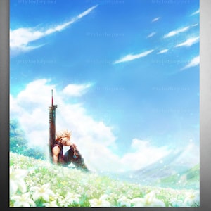 Cloud Final Fantasy VII - Limited Edition Fine Art Print -FF7 Poster