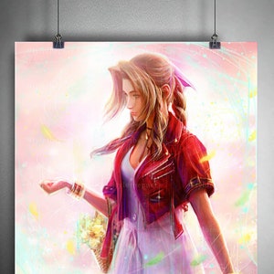 エアリス ファイナルファンタジー VII リメイク - 限定版ファインアートプリント -FF7 ポスター