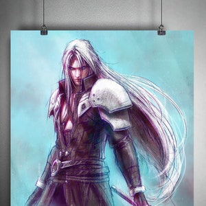 Sephiroth Sketch Final Fantasy VII Remake - Limited Edition Fine Art Print
