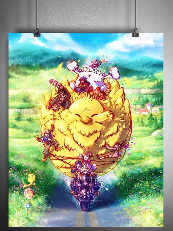 Chocobo Final Fantasy VII - Limited Edition Fine Art Print -FF7