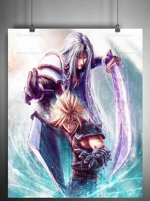 Cloud and Sephiroth Final Fantasy VII - Limited Edition Fine