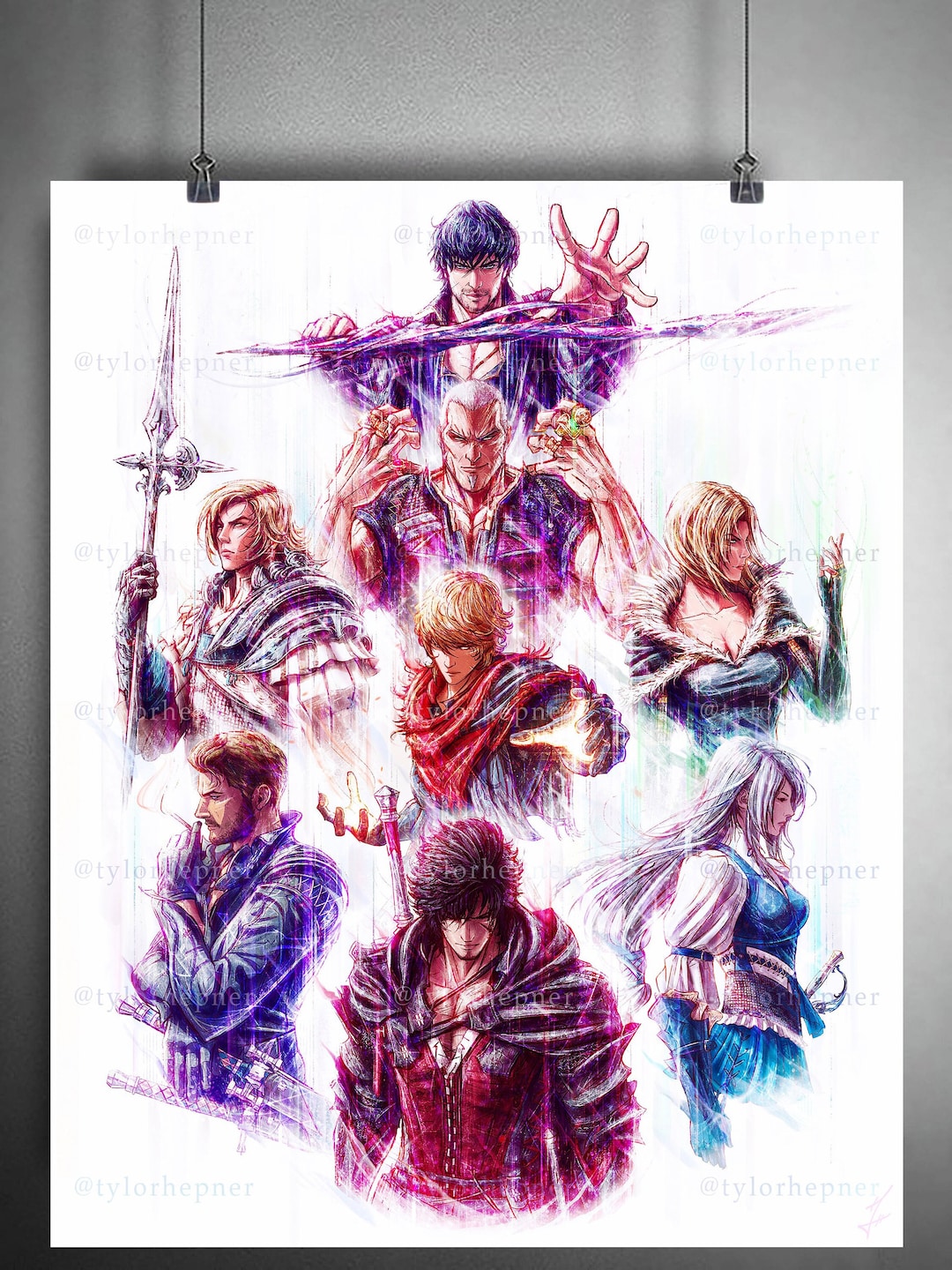 ファイナルファンタジー16 B2ポスター Amazon.co.jp: FF16 FF XVI FF 横型 縦型 販促 告知 ポスター B2