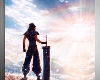 Zack Final Fantasy VII Remake - Limited Edition Fine Art Print -FF7 Poster- Crisis Core Reunion -FF7 Rebirth