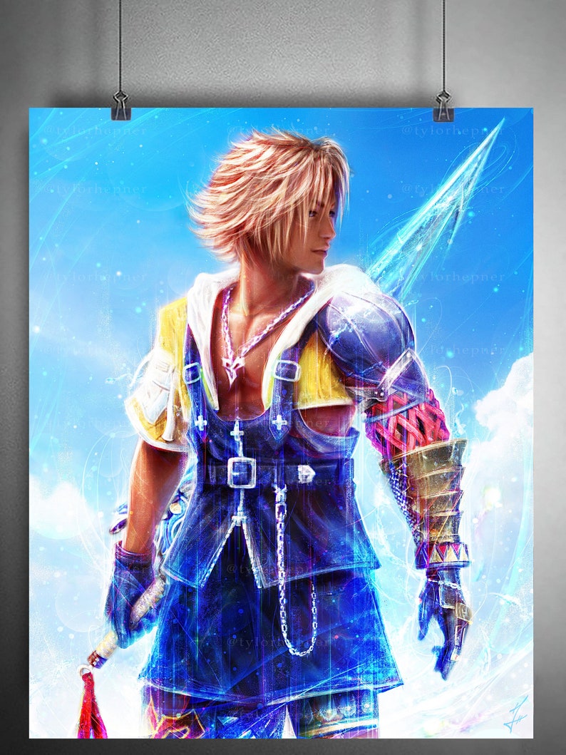 Tidus Final Fantasy X Limited Edition Fine Art Print FFX Poster image 2