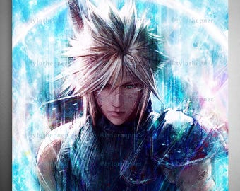 Cloud Strife  Revelation Final Fantasy VII Character Art - Limited Edition Fine Art Print - FF7 Poster- Gaming Room Gift