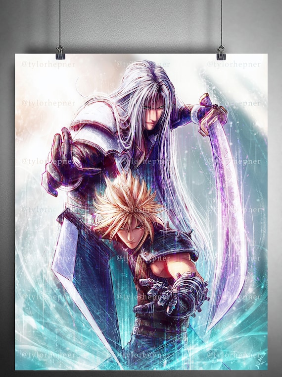 Cloud and Sephiroth Final Fantasy VII - Limited Edition Fine Art