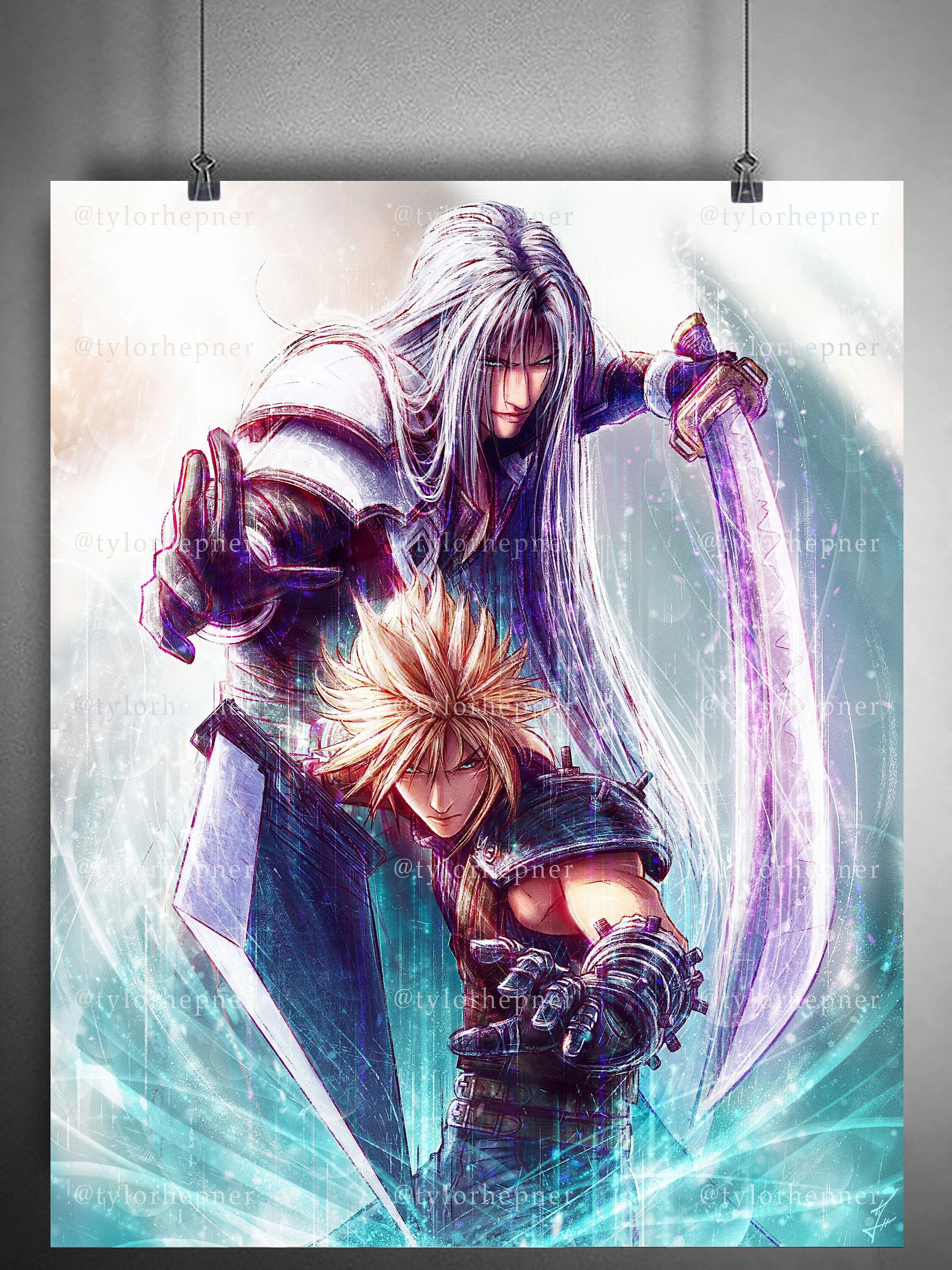 Cloud and Sephiroth Final Fantasy VII - Limited Edition Fine