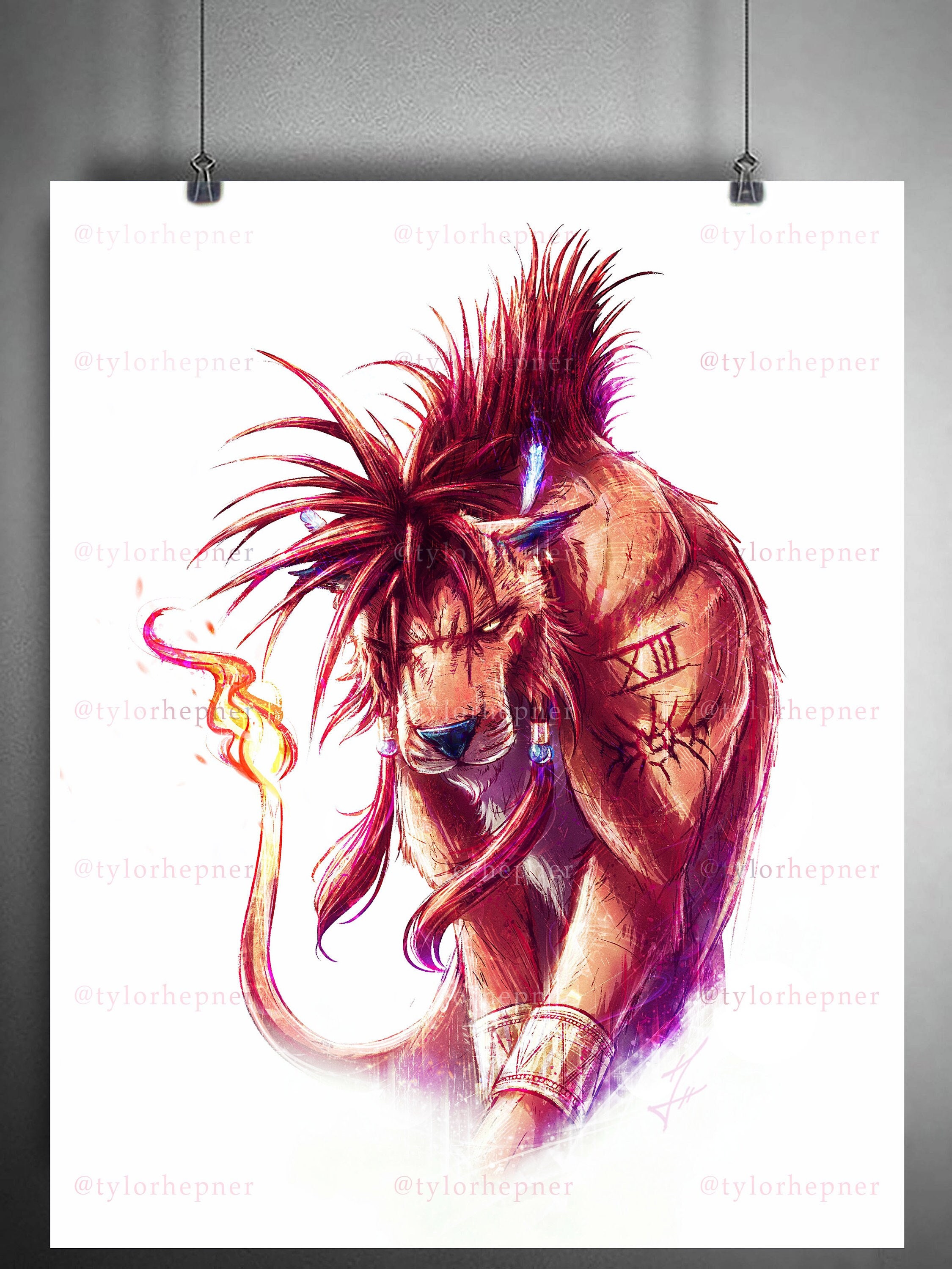 Red XIII -final Fantasy VII- Limited Edition Fine Art Sketch