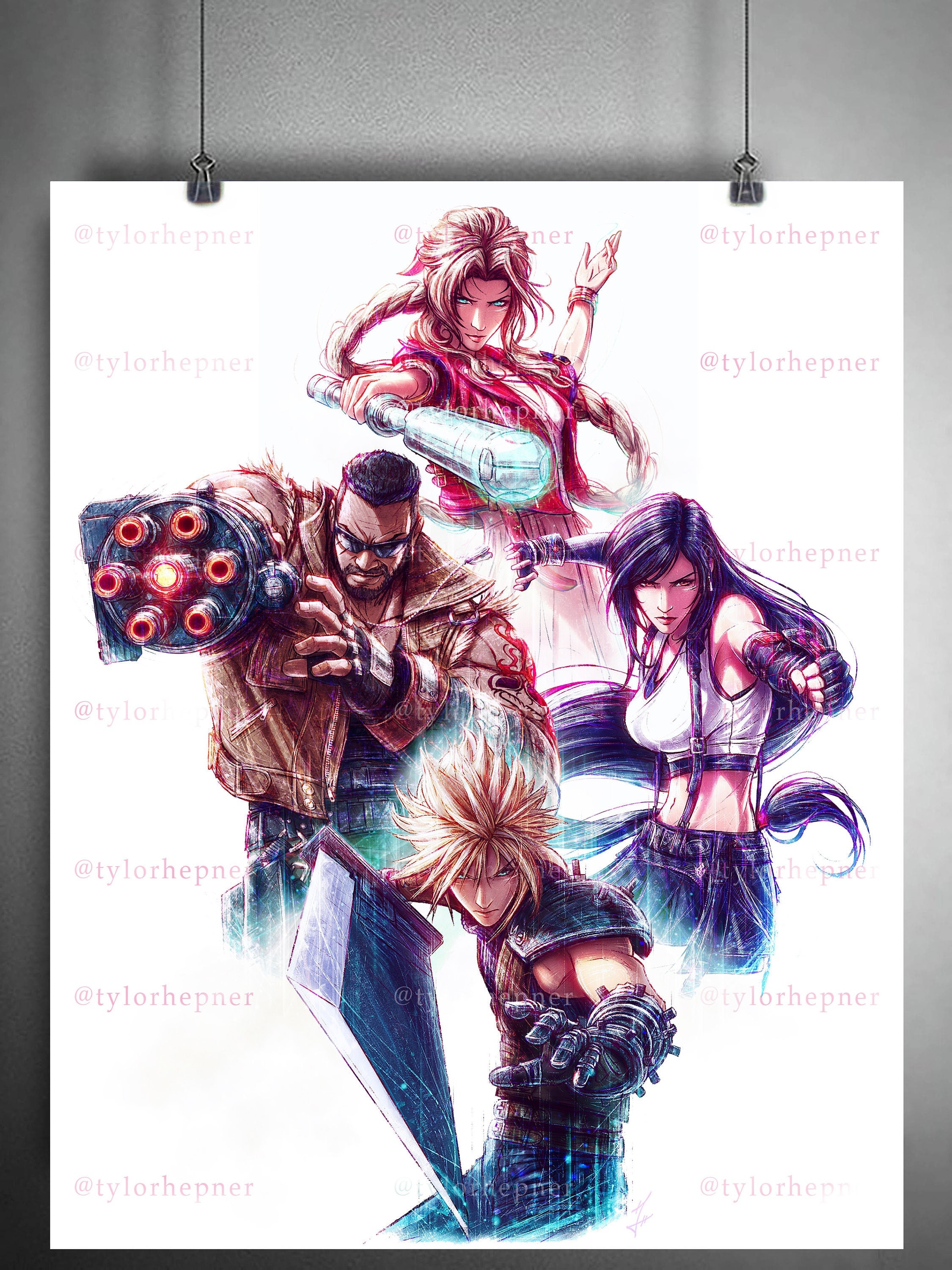 FFVII Remake Crew -final Fantasy VII- Limited Edition Fine Art