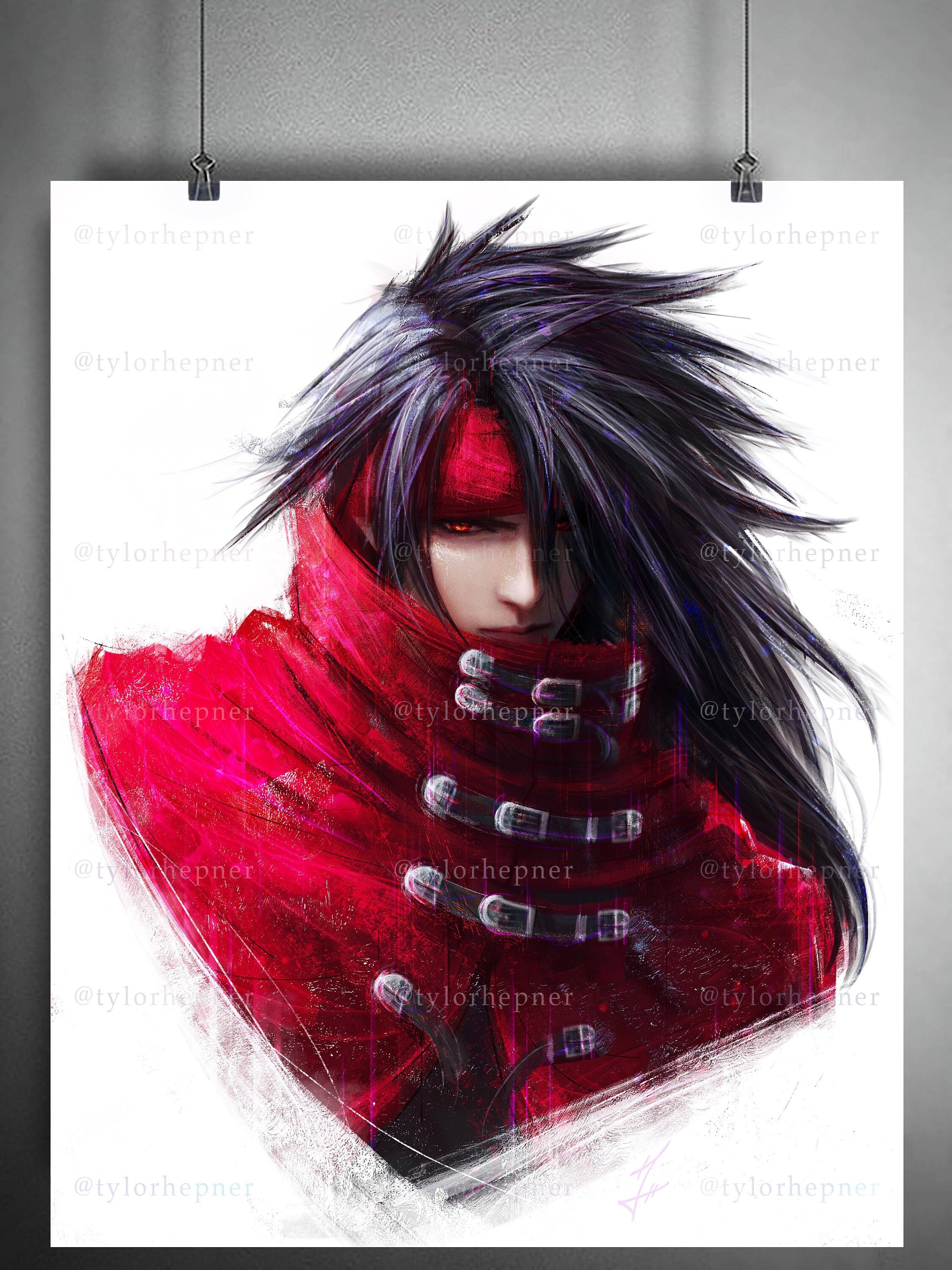 Vincent Valentine Study Final Fantasy VII - Limited Edition Fine