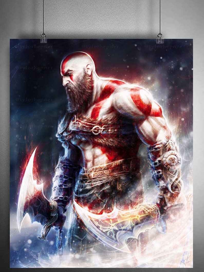 God of War Limited Edition Fine Art Print Kratos Poster image 1