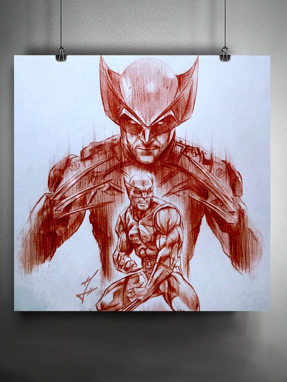 Hugh Jackman Wolverine Drawing by Pawan Singh  Pixels