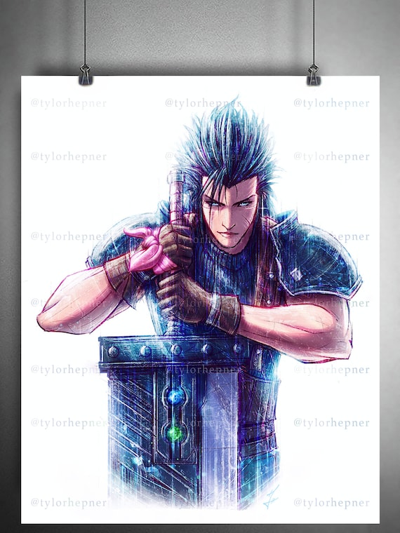 FINAL FANTASY VII REBIRTH スタチックアート Zack Final Fantasy VII- Limited Edition Fine Art Sketch Print -FF7