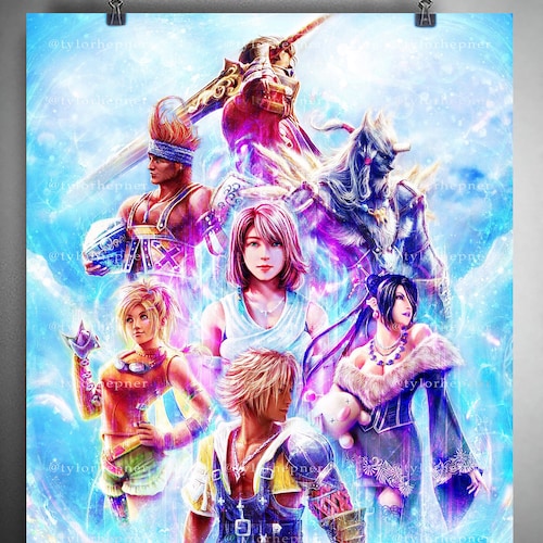 ファイナルファンタジー X　FINAL FANTASY　ポスター Final Fantasy X Tidus and Yuna -poster 13x19 - Etsy