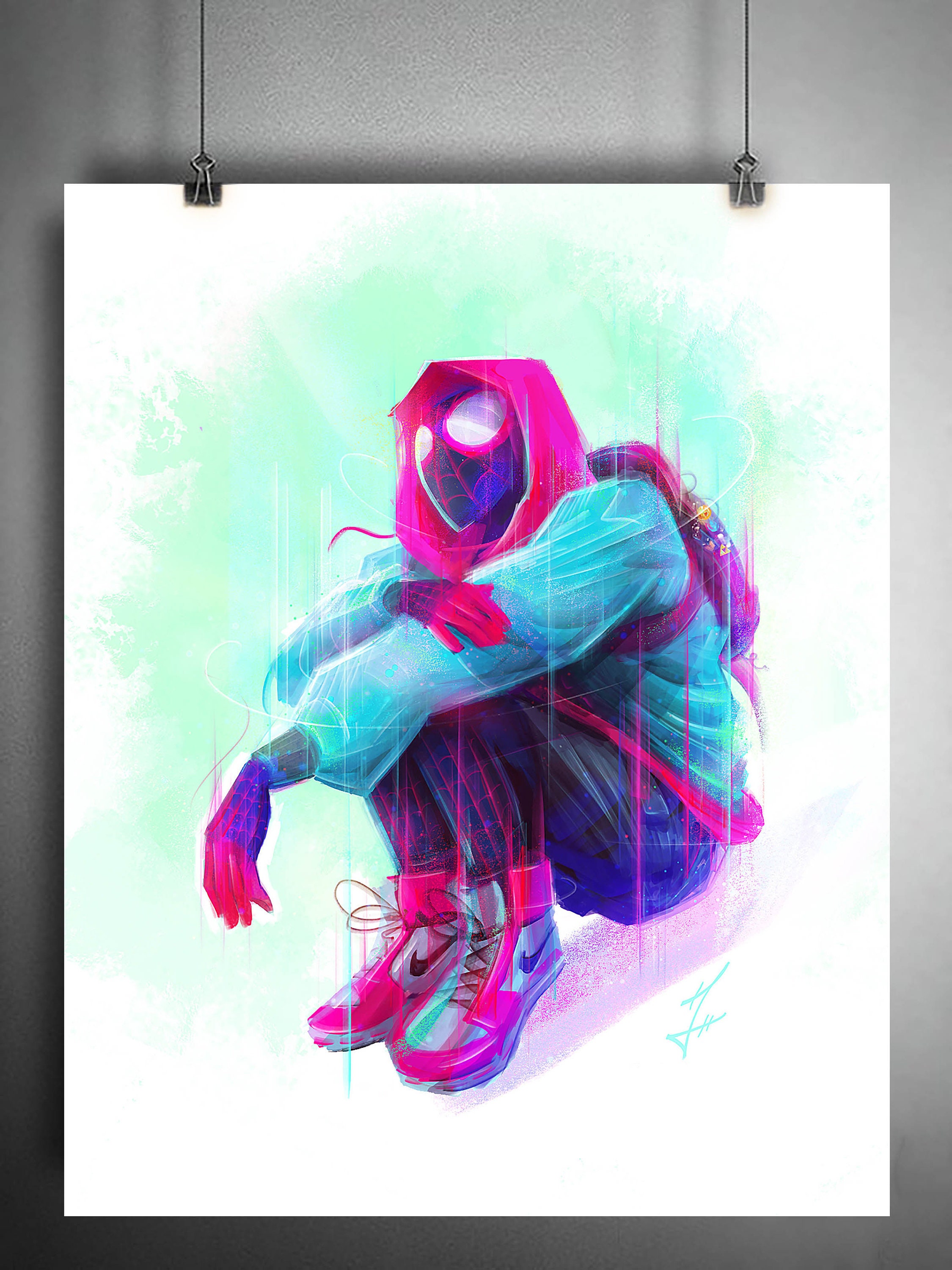 Poster A4 Quadro Moldura Spider Man Ps4 Aranha 32x23cm #11