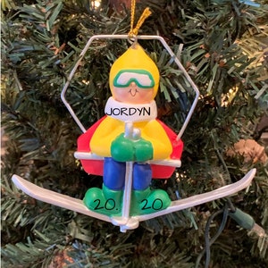 SKI LIFT ORNAMENT - Ski Lift - Chair Lift - Personalized Christmas Ornament