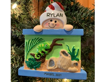 Personalized Pet Lizard Christmas Ornament